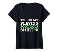 Womens Footgolf Gifts & Funny This Is My Playing Foot Golf V-Neck T-Shirt