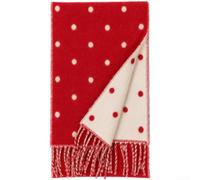 Women's for polka Dot Scarf Winter Thick Knit Shawl with Tassels Soft Wool | Soft Thermal Fabric, Reversible Double-sided Pattern, Fringed Tassels, Oversized Shawl Wrap For Autumn Winter