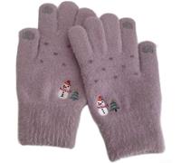 Women's for polka Dot Snowman Gloves Fleece Lined Warm Women's | for polka dot pattern, snowman embroidery, fleece lining, warm winter wear, women's fashion accessory