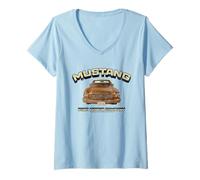 Women's Ford Mustang Mustang Retro V-Neck T-Shirt