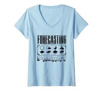 Women's Forecasting Frenzy Weather Forecaster Meteorologist V-Neck T-Shirt