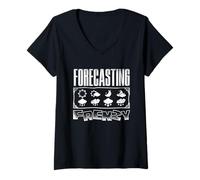 Women's Forecasting Frenzy Weather Forecaster Meteorologist V-Neck T-Shirt