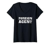 Womens FOREIGN AGENT V-Neck T-Shirt