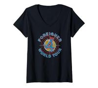 Women's Foreigner 4 Globe V-Neck T-Shirt