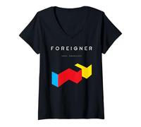Womens Foreigner Agent Provocateur Album Cover Vintage Band V-Neck T-Shirt