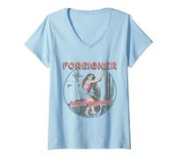 Women's Foreigner Head Games Circle V-Neck T-Shirt