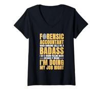 Women's Forensic Accountant V-Neck T-Shirt