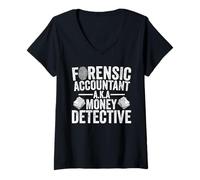 Women's Forensic Accountant V-Neck T-Shirt