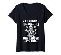 Women's Forensic Accountant V-Neck T-Shirt