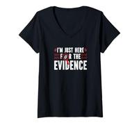 Womens Forensic Criminology Evidence Forensic Science V-Neck T-Shirt