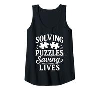 Womens Forensic Nurse Practitioner Puzzles Saving Lives Coroner Tank Top