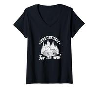 Womens Forest Retreat for The Soul V-Neck T-Shirt