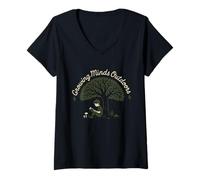 Women's Forest School Teacher Outdoor Nature Educator Wild Learning V-Neck T-Shirt