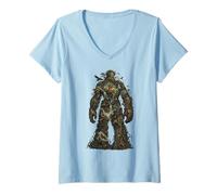 Women's Forest Titan Dark Fantasy Naturecore Mystical Creature Lover V-Neck T-Shirt