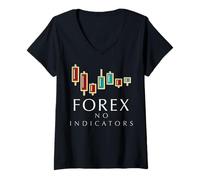 Womens Forex No Indicators Support and Resistance Patience Pays V-Neck T-Shirt