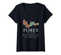Womens Forex Trading Mean Reversion Risk Management Design V-Neck T-Shirt