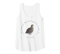 Womens Forget-Me-Not Quail Farm Tank Top