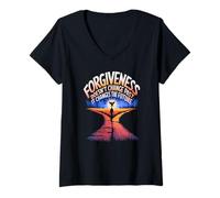 Women's Forgiveness Doesn't Change the Past, It Changes the Future V-Neck T-Shirt
