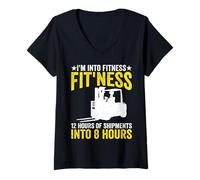Women's Forklift Certified Operator V-Neck T-Shirt