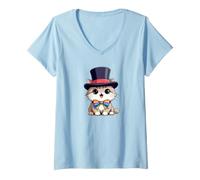 Women's Formal Kitty Kat V-Neck T-Shirt