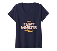 Womens Fort Myers Florida Streetwear - Ft. Myers V-Neck T-Shirt
