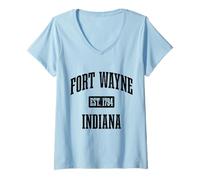 Women's Fort Wayne Indiana Est. 1794 Pride V-Neck T-Shirt
