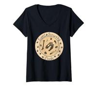 Women's Fossil Forward Finds Logo Full Chest Medallion Design V-Neck T-Shirt