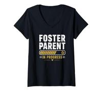 Women's Foster Parent in Progress Parenting V-Neck T-Shirt