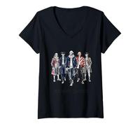 Women's Founding Daddies Modern Gen-Z Revolutionary Fathers V-Neck T-Shirt