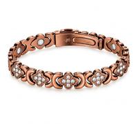 Women's four-leaf clover bracelet with diamond-encrusted lucky clover metal band. The delicate chain design is suitable for everyday wear, birthdays, anniversaries, and holiday gifts.