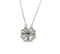 Women's Four Leaf Clover Titanium Steel Necklace Design Sense of High-End Light Luxury Love Pendant Clavicle Chain Tide Necklace Jewellery