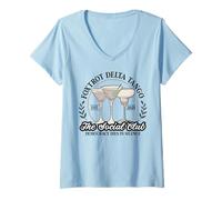 Womens Foxtrot Delta Tango Social Club Tini Prevent Resist Fascism V-Neck T-Shirt
