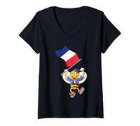 Womens France Bee V-Neck T-Shirt