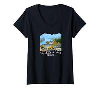 Womens France Loire Valley V-Neck T-Shirt