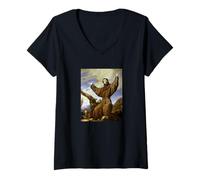 Women's Francis of Assisi V-Neck T-Shirt