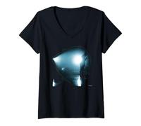 Womens Frank Sinatra On Stage Silhouette by Michael Grecco V-Neck T-Shirt