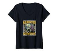 Women's Frankenstein Misunderstood Monster Vintage Comic Book V-Neck T-Shirt
