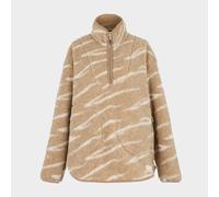 Women's Frankie Half Zip Borg Fleece, Beige 12