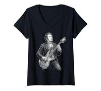 Women's Franz Schubert Guitar V-Neck T-Shirt
