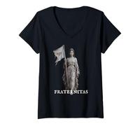 Women's FRATERNITAS Gothic Fantasy V-Neck T-Shirt