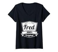 Womens Fred Gift Shirt / Fred Personalized Name Birthday TShirt V-Neck T-Shirt