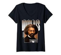 Women's Frederick Douglass Abolitionist Orator Revolutionary Thinker V-Neck T-Shirt