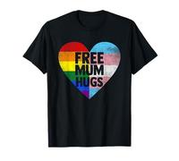 Womens Free Mum Hugs Tshirt Mom Support LGBT Pride Month T-Shirt