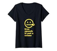 Womens Free Speech Is Not a Crime Freedom of Speech V-Neck T-Shirt