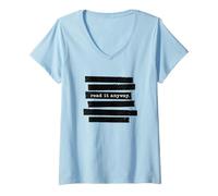 Women's Freedom to Read Banned Books Anti Book Banning V-Neck T-Shirt