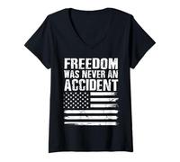Women's Freedom was Never an Accident V-Neck T-Shirt