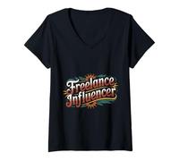Womens Freelance Influencer Content Creator Vlogger -------- V-Neck T-Shirt