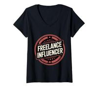 Womens Freelance Influencer Content Creator Vlogger ||- V-Neck T-Shirt