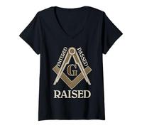 Women's Freemason Entered Passed Raised Masonic Journey Freemasonry V-Neck T-Shirt