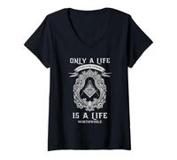 Women's Freemason Unity Life Worthwhile Quote Freemasonry Design V-Neck T-Shirt
